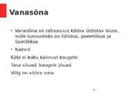 Rahvajutt ja rahvaluule lühivormid #8