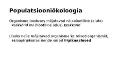 Populatsiooniökoloogia 2017 #2