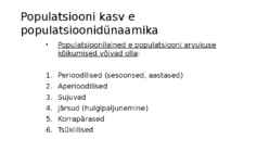 Populatsiooniökoloogia 2017 #24