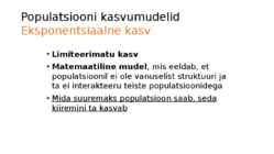 Populatsiooniökoloogia 2017 #27