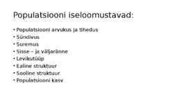 Populatsiooniökoloogia 2017 #6