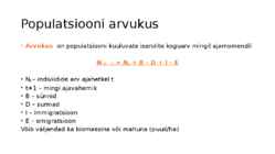 Populatsiooniökoloogia 2017 #7
