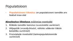 Populatsiooniökoloogia 2017 #8