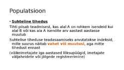Populatsiooniökoloogia 2017 #9