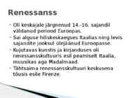 Uue maailmapildi kujunemine-renessanss ja humanism #2