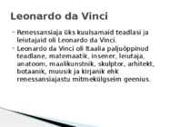 Uue maailmapildi kujunemine-renessanss ja humanism #10