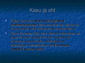 Bioloogilise mitmekesisuse väljasuremine #3