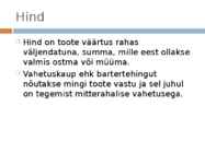 HINNA TÄHENDUS- #2