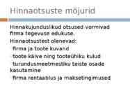 HINNA TÄHENDUS- #8