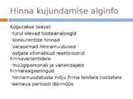 HINNA TÄHENDUS- #9