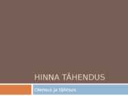 HINNA TÄHENDUS-