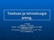 Teaduse ja tehnoloogia areng