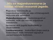 Majandusressursid #2
