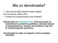 Demokraatlik valitsemine #2