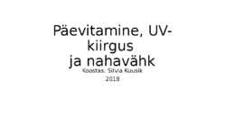 Päevitamine-UV-kiirgus-ja nahavähk