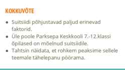 Suitsiidi slaidi esitlus #10