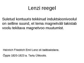 Lenzi reegel #5