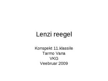 Lenzi reegel