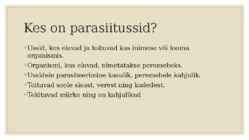Parasiitusside areng #2