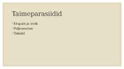Parasiitusside areng #9