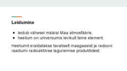 Heelium kui mittemetall #4