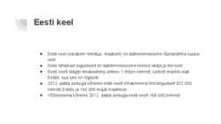 Eesti keel teiste keelte seas #3