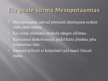 Egiptuse ja Mesopotaamia religioonid #6