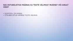 Toitumisharjumused #5