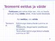 Defineerimine ja tõestamine-Planimeetria elemente #5