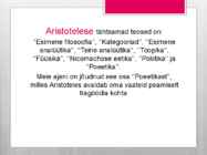 Filosoofia Aristoteles #11