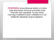 Filosoofia Aristoteles #8
