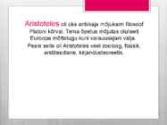 Filosoofia Aristoteles #10