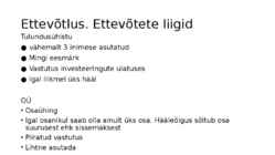 Sissejuhatus majandusse-Ettevõtlus #12