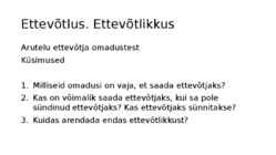 Sissejuhatus majandusse-Ettevõtlus #4