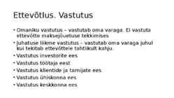 Sissejuhatus majandusse-Ettevõtlus #8