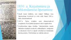 Koolireform 19-sajandi alguses #6