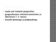 Geograafiaalase viktoriini koostamine ja läbiviimine #3