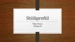 Õpetaja stiiliprofiil