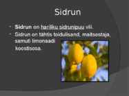Kiivi ja sidrun #2