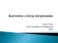 Korrektse e-kirja kirjutamine