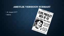 Vandenõuteooria --Elvis Presley surm #3
