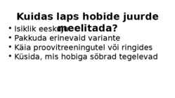 Merivälja Kooli 6-klasside õpilaste hobid #3