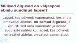 Inimeseõpetus - Perekonnaseadus #20