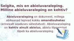 Inimeseõpetus - Perekonnaseadus #8