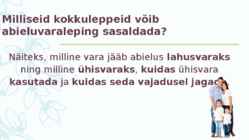 Inimeseõpetus - Perekonnaseadus #9