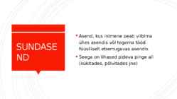 SUNDASENDID JA SUNDLIIGUTUSED #2