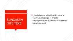 SUNDASENDID JA SUNDLIIGUTUSED #5