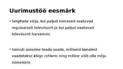 Televiisori vaatamine #2