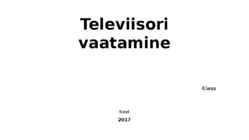 Televiisori vaatamine