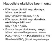 Oksiidid ja nende koosnemine #14